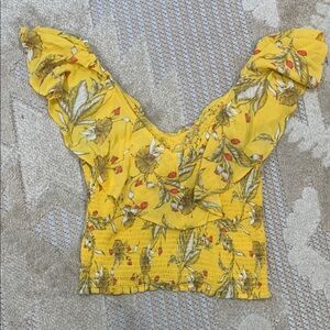 Floral Yellow Women's Top